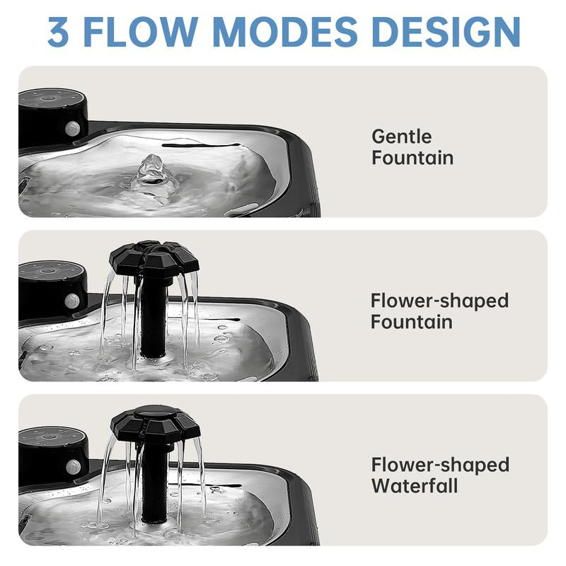 LIVEKEY Aquanova Smartfountain 2.8L Wireless Pet Hydration Station with 8-Stage Filtration & Sleepmode Pump (Cat/Dog)