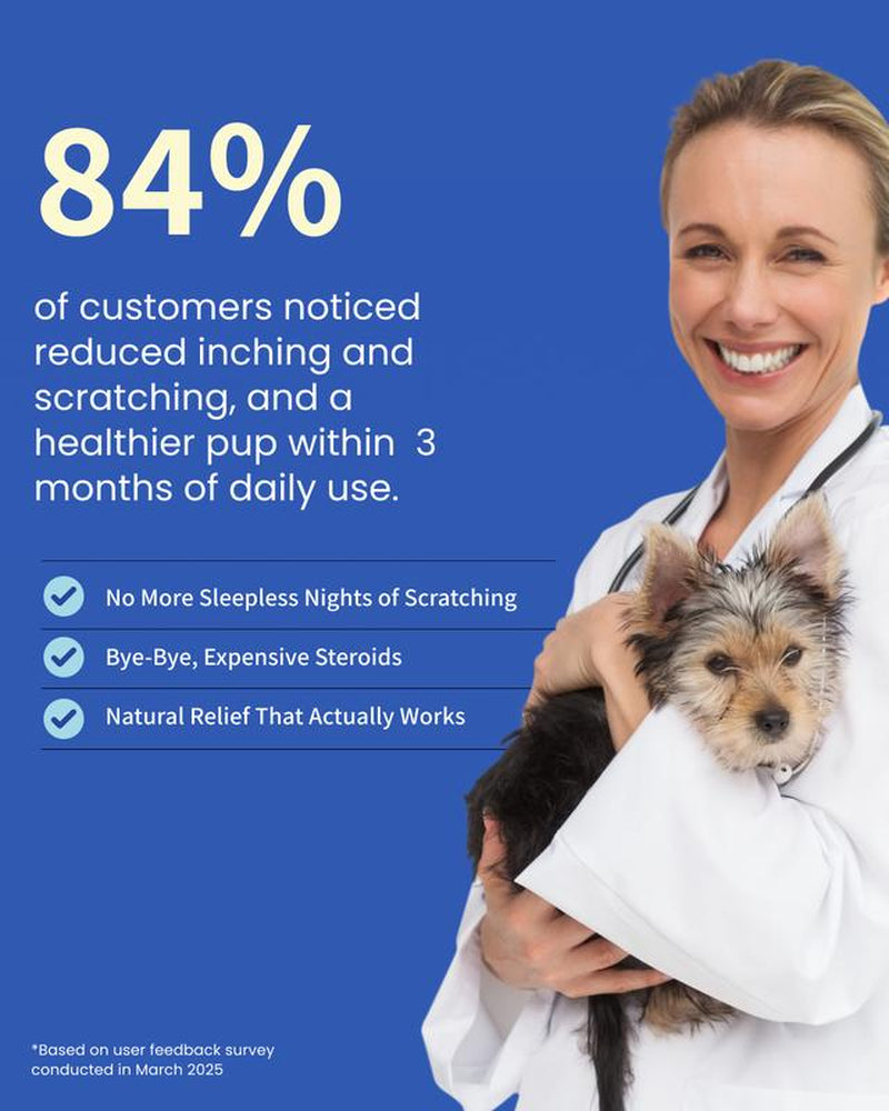 Daily 8 Multivitamin for Dogs - Probiotic for Dogs Itchy Skin - Allergy Chews for Dogs - 120 Chicken Flavor Chews with Salmon Oil & Quercetin - Dog Vitamin Supplement - Itch Relief Remedy