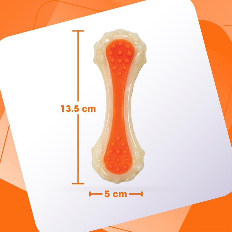 Rethink Pet Medium Dental Bone Chew Toy, Bacon Scented for Dog Stimulation - Medium, Durable Nylon, Safe and Non-Toxic, for All Dogs