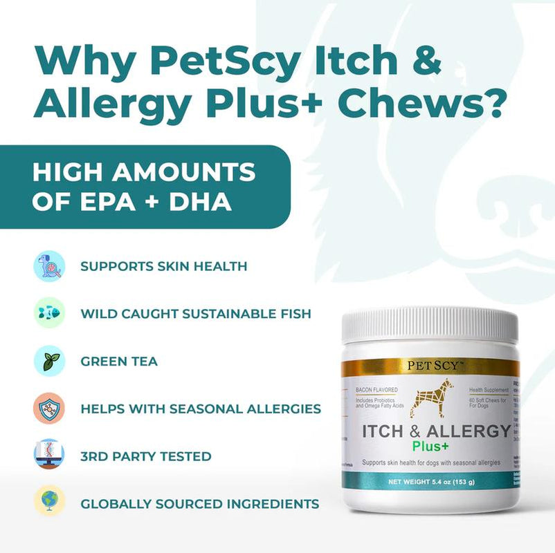 Petscy Itch & Allergy plus Soft Chews for Dogs
