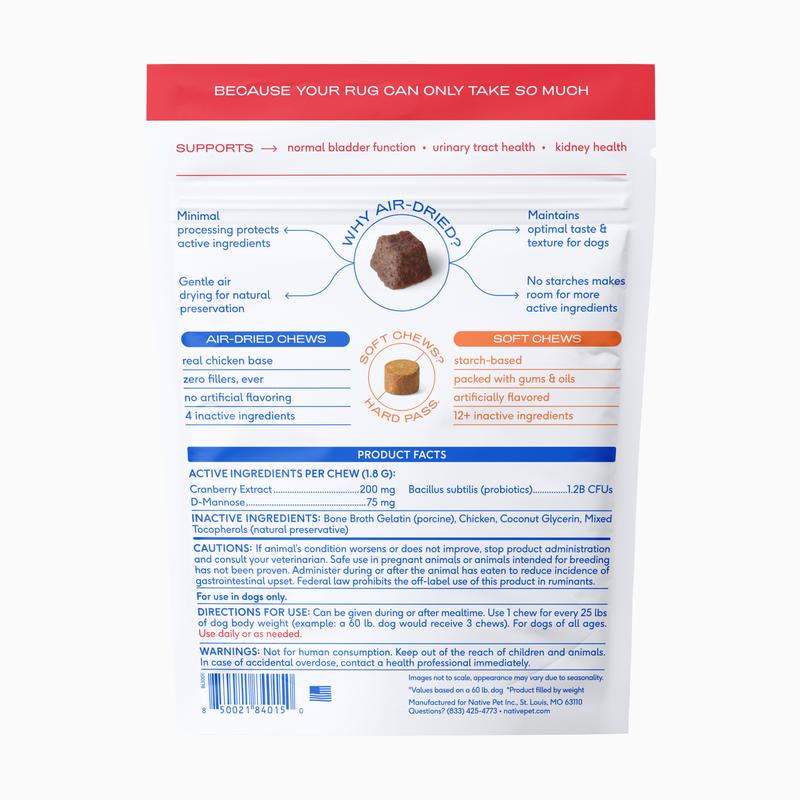 Native Pet Bladder Chews for Dogs | Air-Dried Chews Made with Real Chicken
