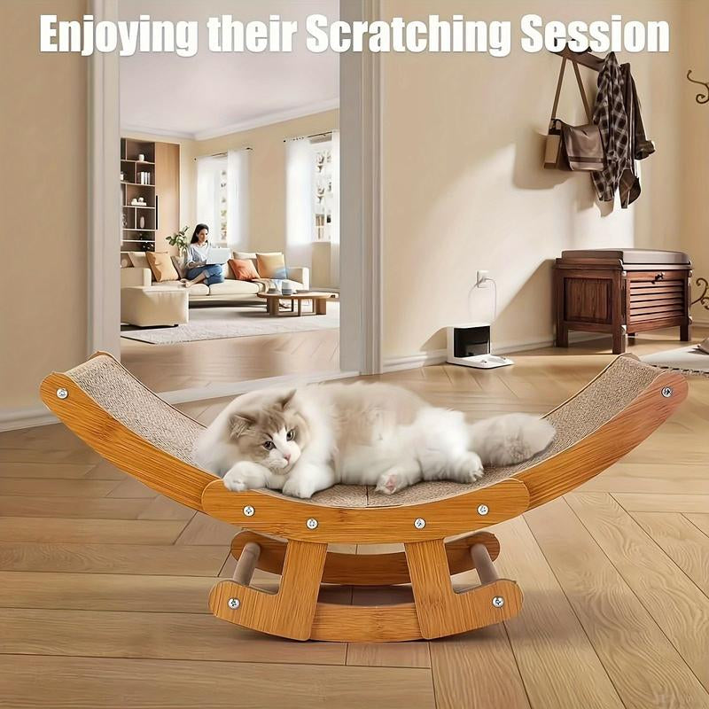 Cat Scratcher, Swinging Cat Lounge Chair - Curved Cat Scratch Board That Can Activate Muscles, Wear Resistant Sisal Cat Products