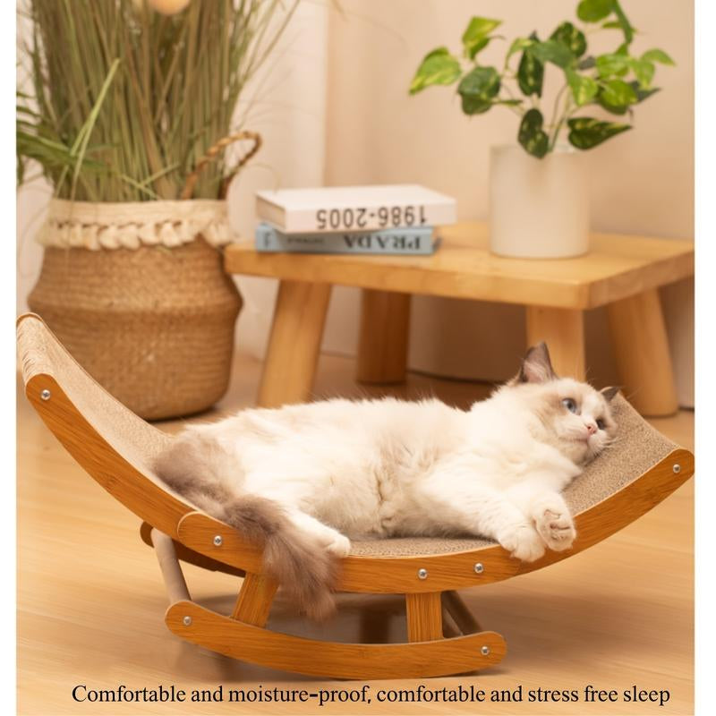 Cat Scratcher, Swinging Cat Lounge Chair - Curved Cat Scratch Board That Can Activate Muscles, Wear Resistant Sisal Cat Products