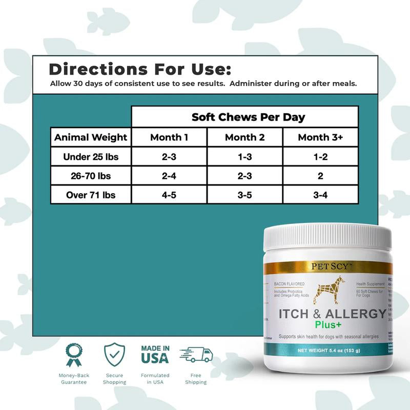 Petscy Itch & Allergy plus Soft Chews for Dogs