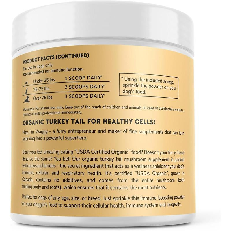 Turkey Tail Mushroom Powder for Dogs