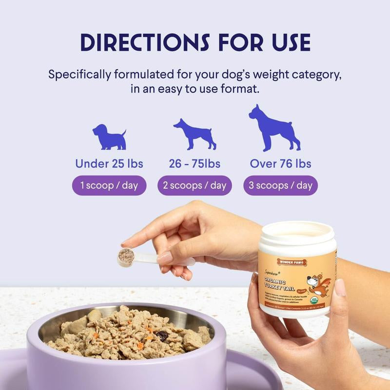 Turkey Tail Mushroom Powder for Dogs