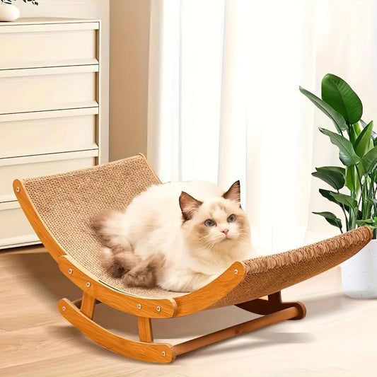 Cat Scratcher, Swinging Cat Lounge Chair - Curved Cat Scratch Board That Can Activate Muscles, Wear Resistant Sisal Cat Products